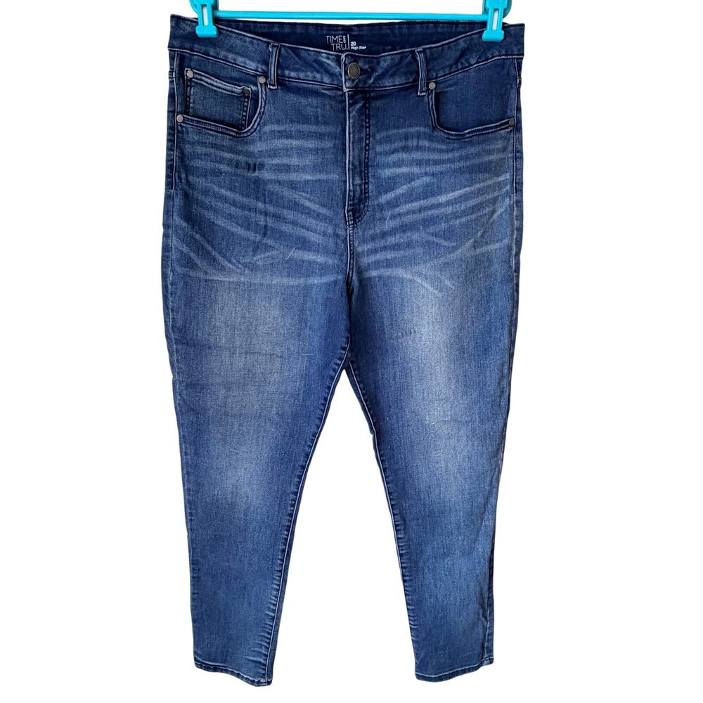 Time & Tru High Rise Dark Wash Skinny Jean Size 20